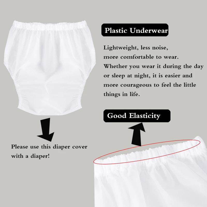 Pañal de tela reutilizable para adultos, cubierta extraíble, pantalones para incontinencia, protección impermeable para ir en la parte superior con pañales y calzoncillos, 2 uds.