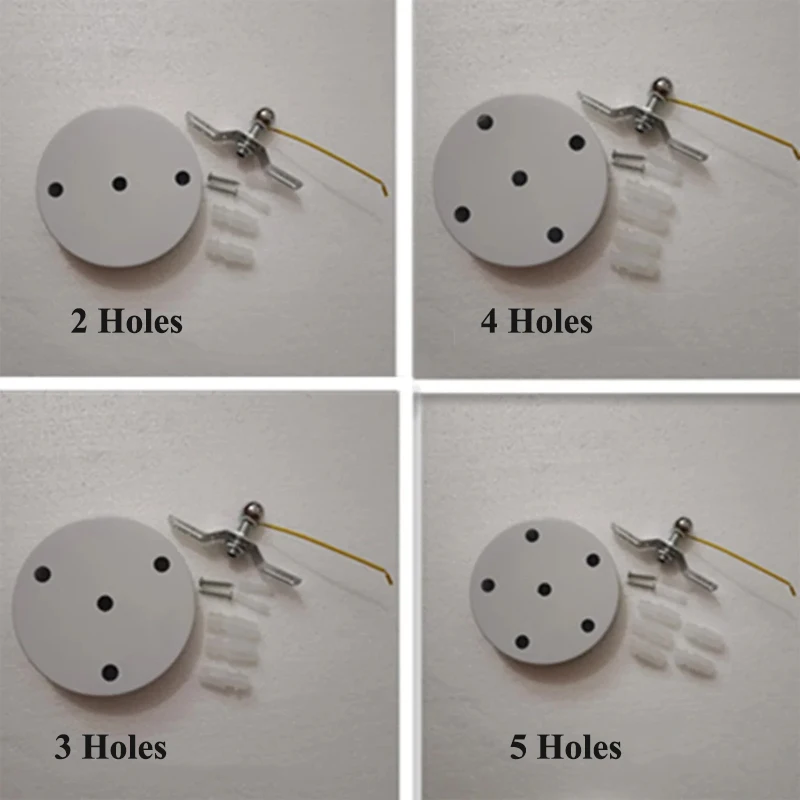 Metal DIY 10/12/15/20cm 25cm placa de techo blanco y negro aplique de pared montaje Base LED lámpara colgante Vintage Base de disco dosel de techo