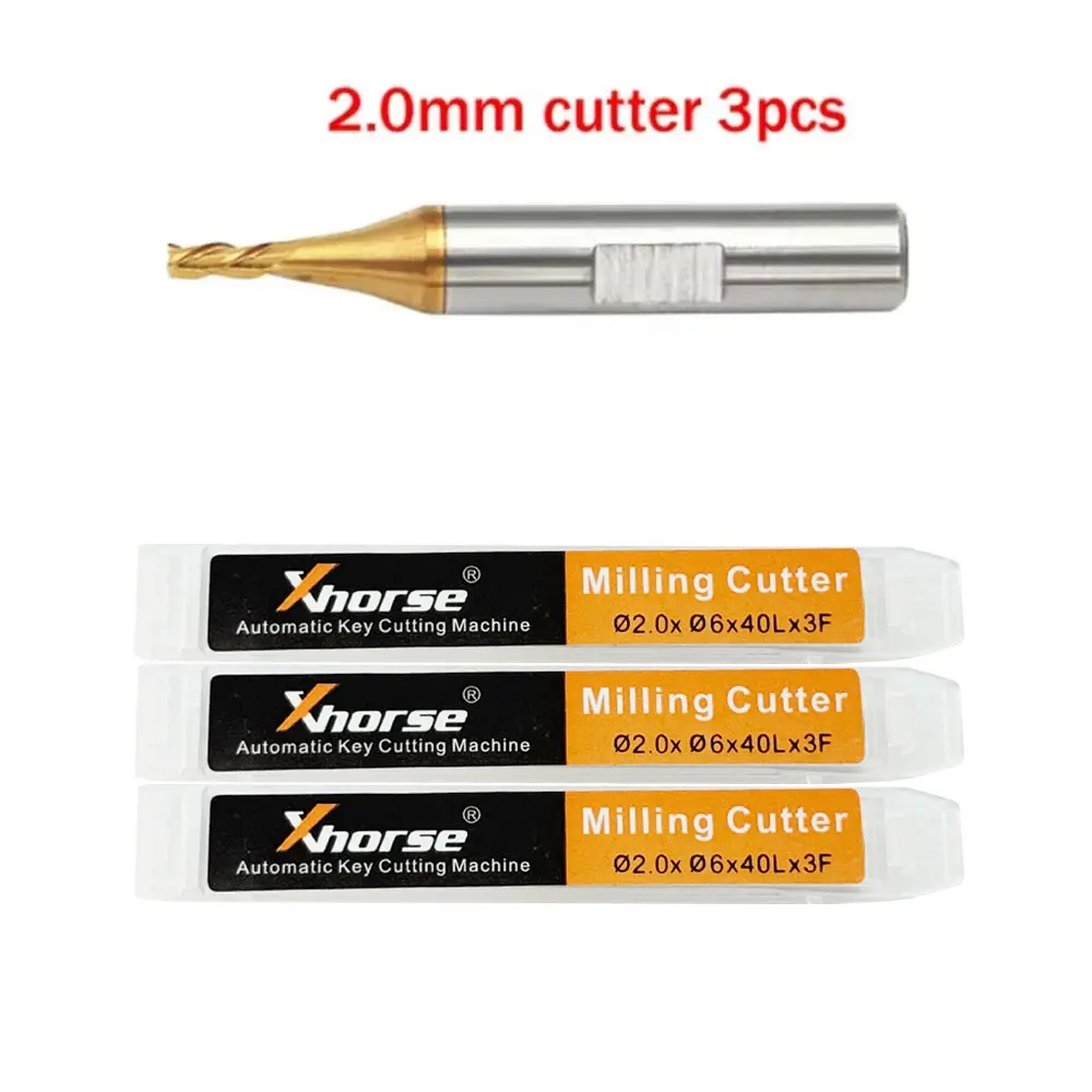 3 uds sonda cortadora de fresado 1,0mm 1,5mm 2,0mm 2,5mm para Xhorse CONDOR XC MINI Plus Dolphin XP-005 XP-007 máquina cortadora de llaves