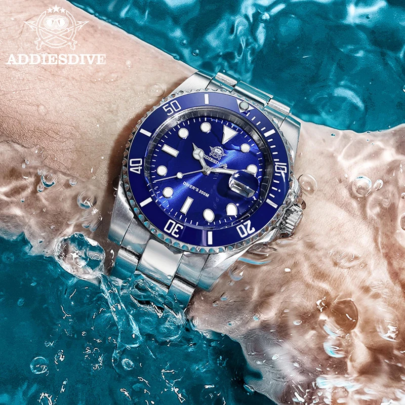 Reloj ADDIESDIVE de acero inoxidable para hombre, reloj de cuarzo de ocio de negocios europeo y americano, reloj deportivo resistente al agua para exteriores
