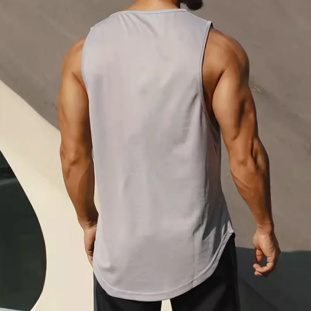Camiseta sin mangas para gimnasio para hombre, Camiseta deportiva sin mangas para correr, camiseta de entrenamiento de secado rápido para culturismo y gimnasio, chaleco para hombre