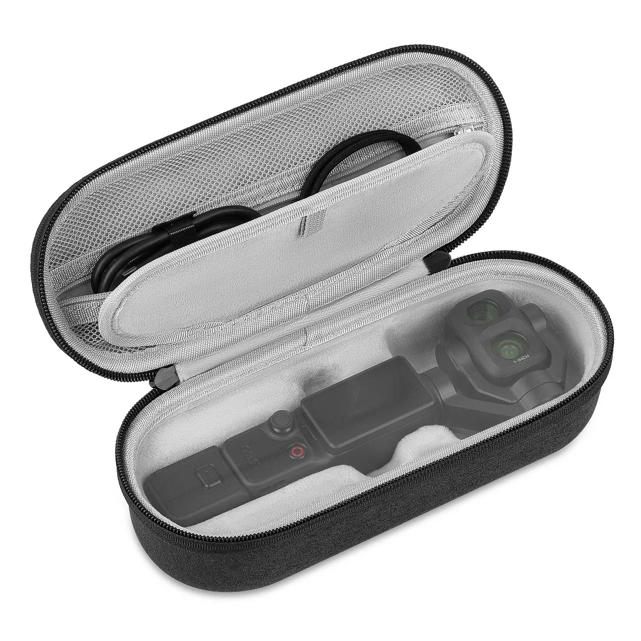 Estuche para DJI Osmo Pocket 4P, Resistente al Agua y a Impactos, Bolsa Rígida Portátil con Compartimentos para Cámara, Micrófono, Tarjetas SD, Filtros