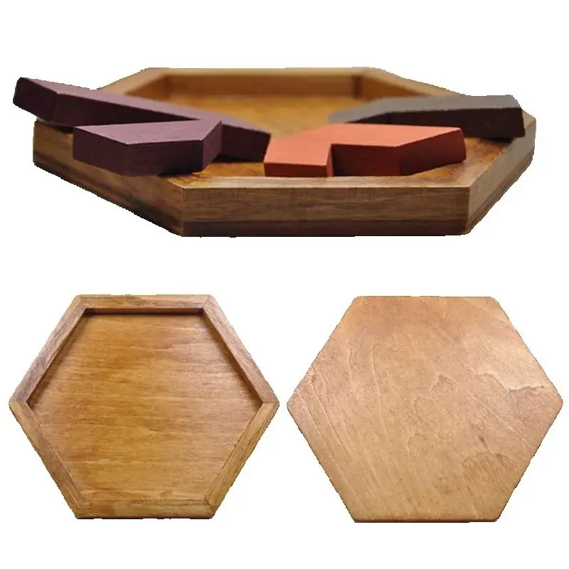 Rompecabezas de madera con forma geométrica, rompecabezas para niños, rompecabezas, juguetes de madera no tóxicos para niños educativos