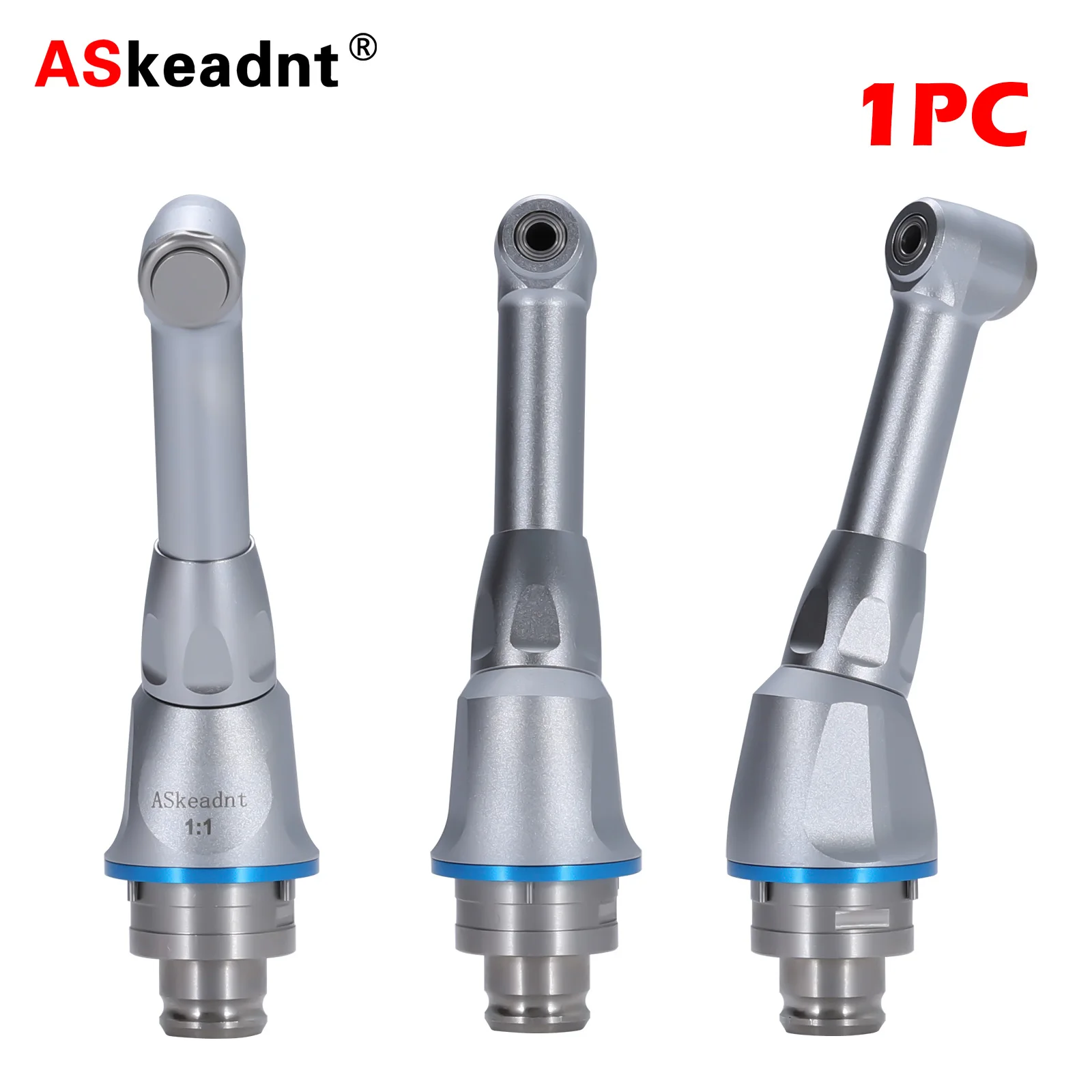 1/5/10 Piezas Cabezal Contra-ángulo Dental Mini 1:1 con Botón de Presión para Motor de Endodoncia, Porta-fresas Ni-Ti