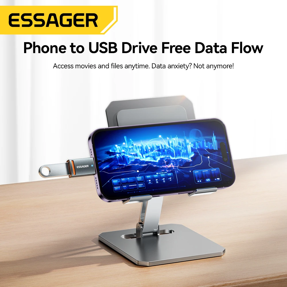 Essager USB 3,0 OTG adaptador tipo C hembra a USB macho convertidor USB a Micro ip adaptador de carga rápida para ordenador portátil Macbook Samsung