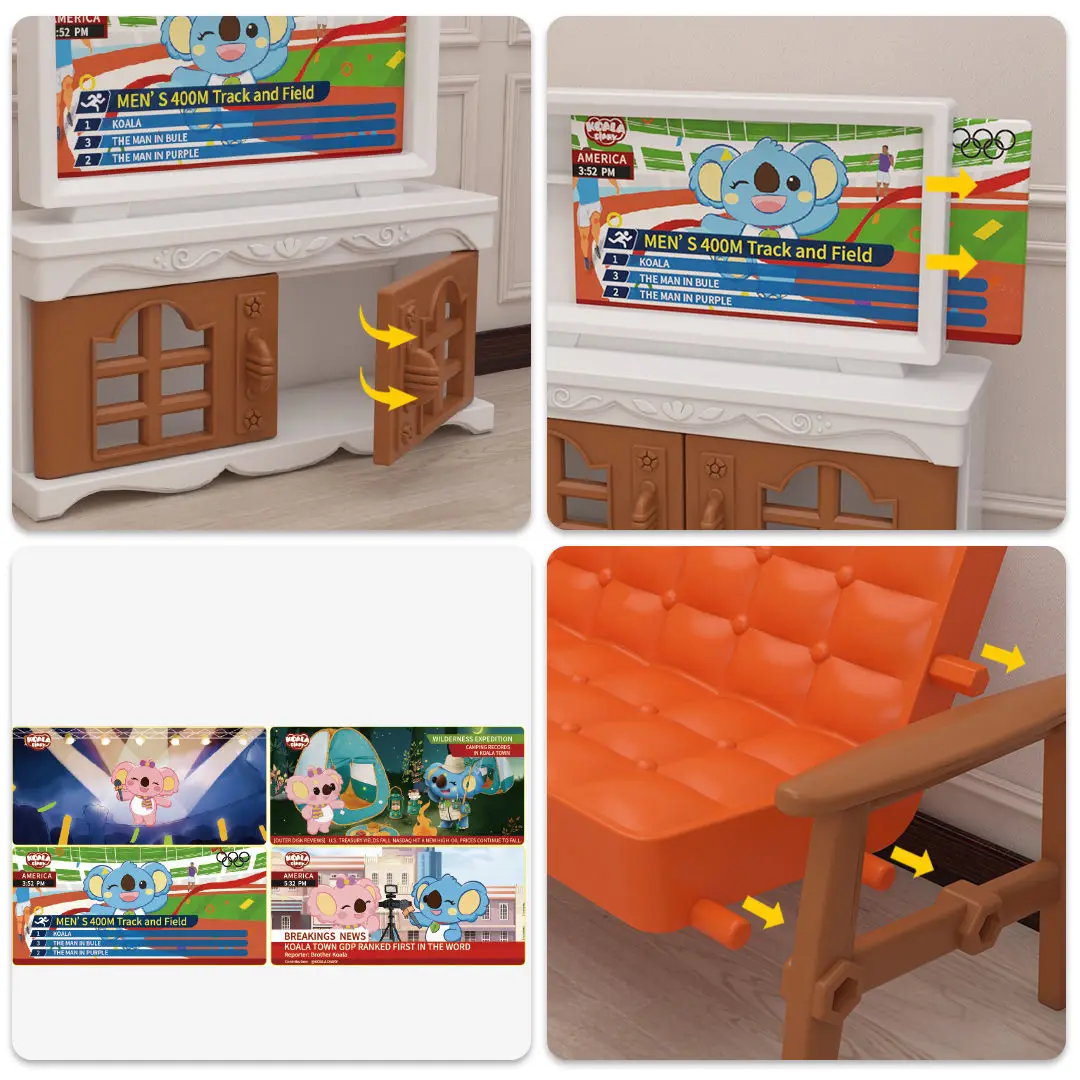 Accesorios de muebles en miniatura para casa de muñecas, micromodelo de supermercado, dormitorio, familia forestal, juguetes de cocina, regalo para niña, 1/12