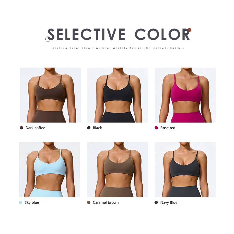 Hearuisavy - Sujetador Deportivo Super Suave de Secado Rápido para Mujer, Transpirable, para Gimnasio, Entrenamiento, Fitness, Ropa Interior Deportiva, Top para Correr, Yoga