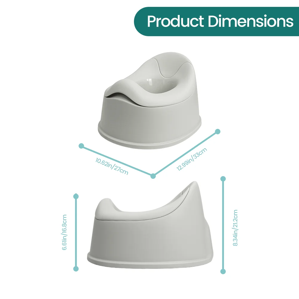 Inodoro Ergonómico para Bebés, Silla de Inodoro Elevada con Base Antideslizante, Fácil de Limpiar, Rosa/Gris