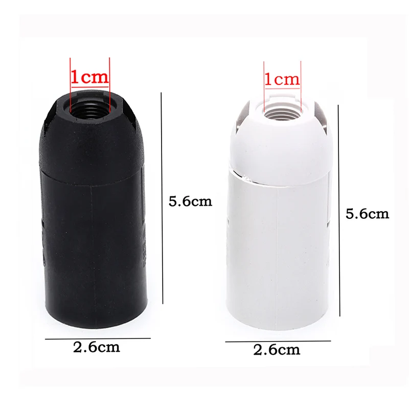 10 Uds. Portalámparas E14 prácticos con anillo para pantalla, 2A 250V, 2 colores, tapa de rosca pequeña, accesorios de iluminación