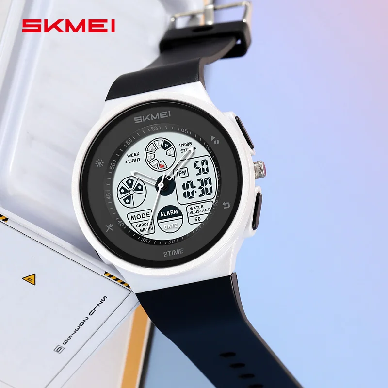 SKMEI 2346 nueva llegada colorido moda Unisex hombres mujeres tiempo gran pantalla Digital PC reloj deportivo clásico cronógrafo reloj de pulsera