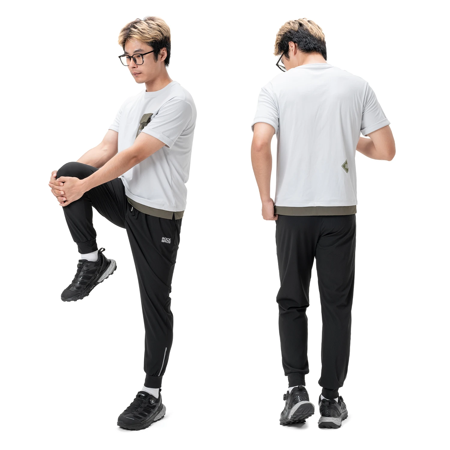 ROCKBROS-pantalones deportivos finos para correr al aire libre, transpirables, repelentes al agua, informales, reflectantes
