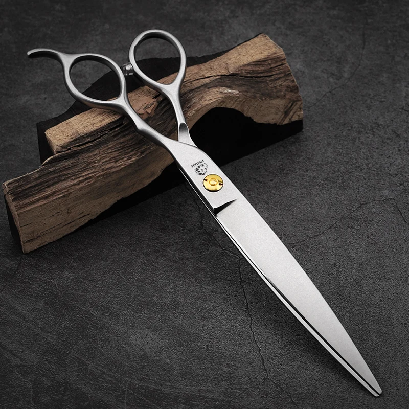 Tijeras japonesas de acero inoxidable 440C para perro, herramienta de corte de pelo liso para perros de 7,0/7,5 pulgadas, profesional, tijeras de aseo para mascotas