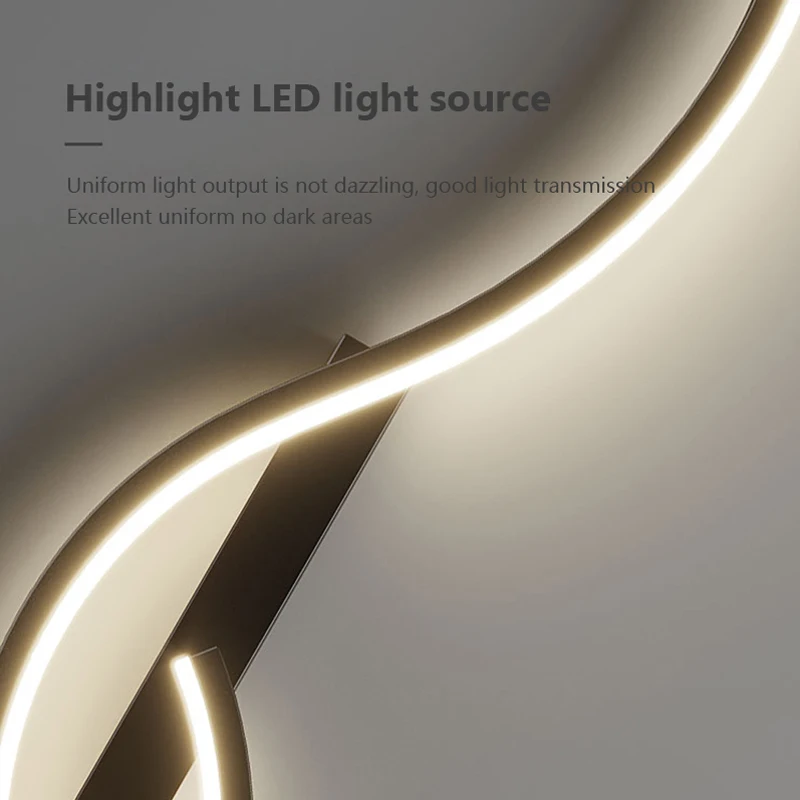 Lámpara de pared LED moderna, luz Led minimalista para dormitorio, mesita de noche, apliques de pared de tira larga, sala de estar, sofá, accesorio de iluminación interior para el hogar