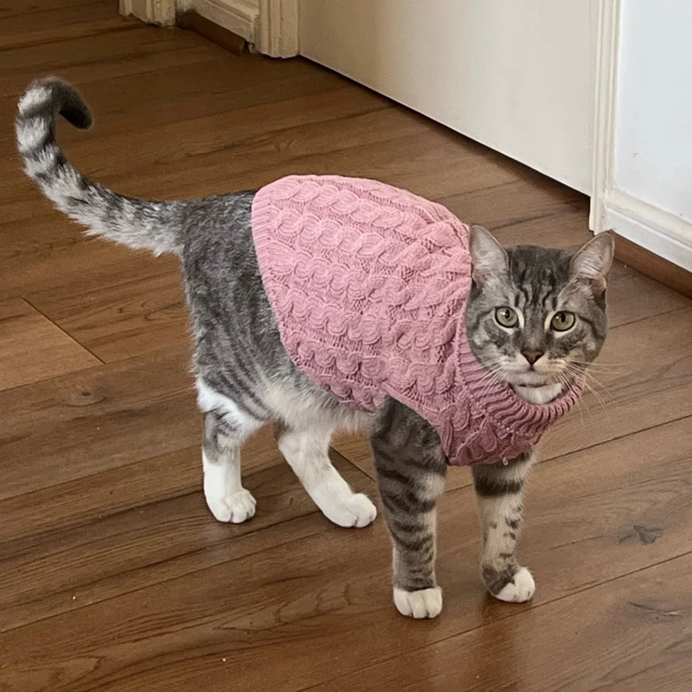 Suéter Cálido de Punto para Gatos Sphynx, Ropa de Invierno para Mascotas, Ropa para Gatos, Katten, Kedi, Gatitos, Cachorros, Pullovers, Ropa Para Gatos