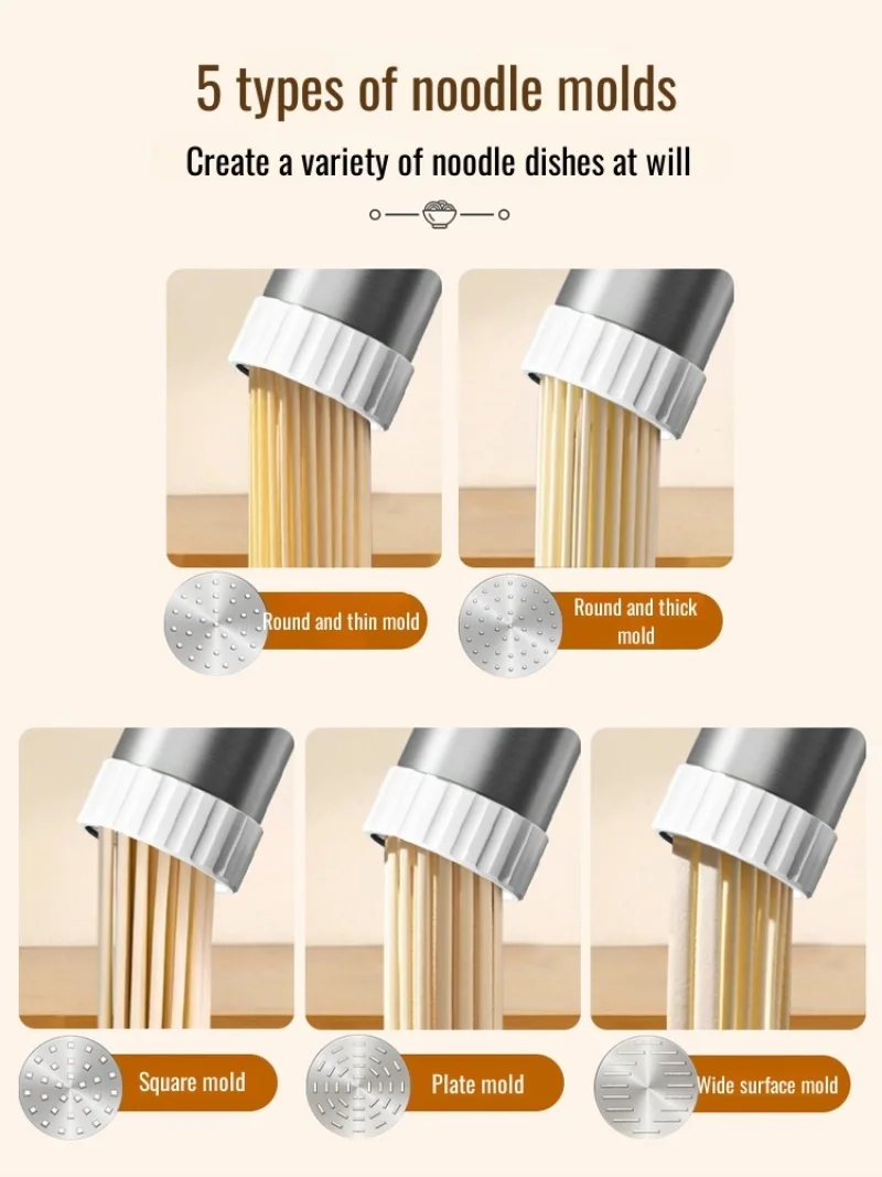 Fabricante de fideos inalámbrico eléctrico, prensa de fideos portátil de mano, electrodomésticos, cocina al aire libre, desayuno en casa, fabricante inteligente