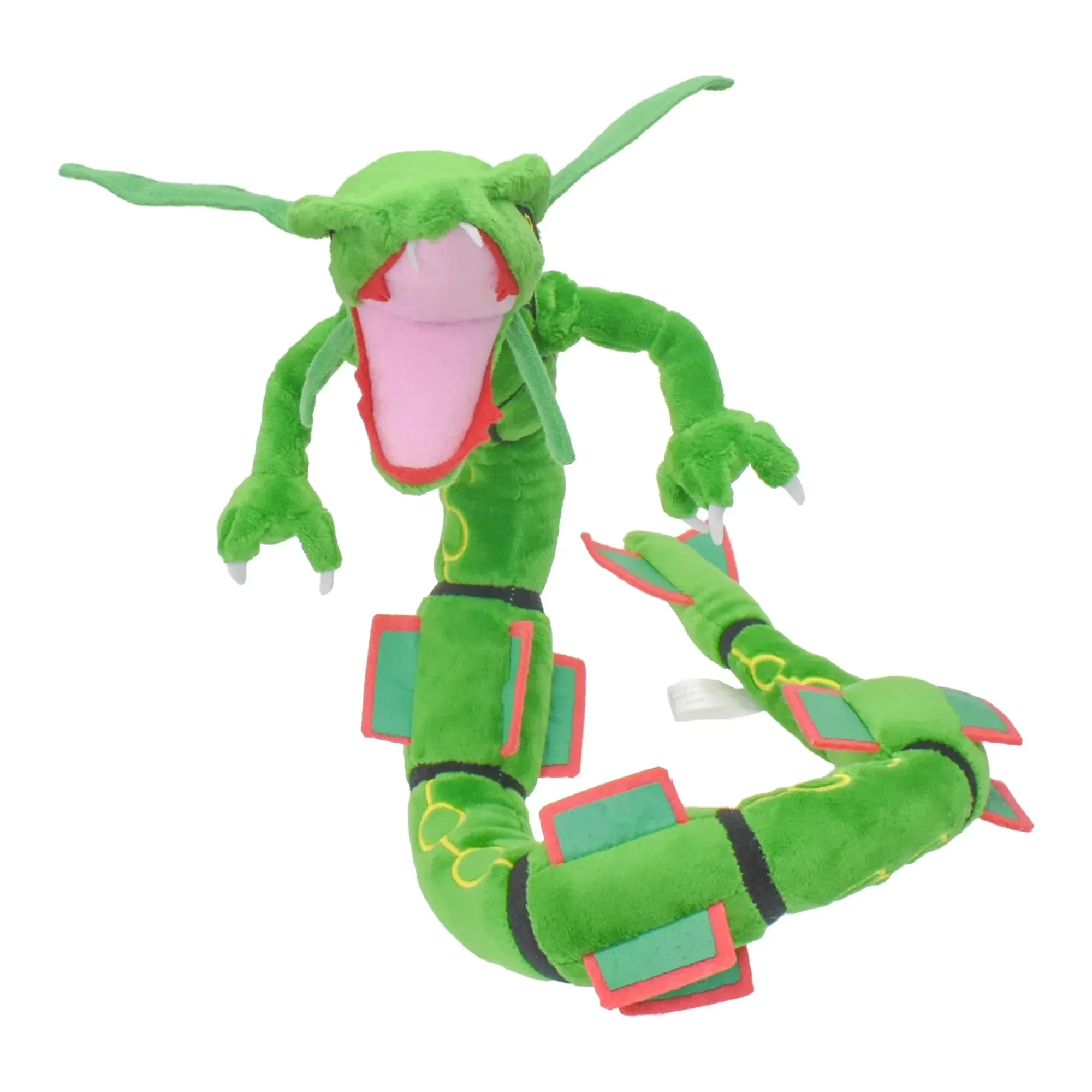Rayquaza dragón verde algodón suave relleno Anime juguetes de peluche coleccionables regalo para chico 30 pulgadas personaje de dibujos animados juguete genial