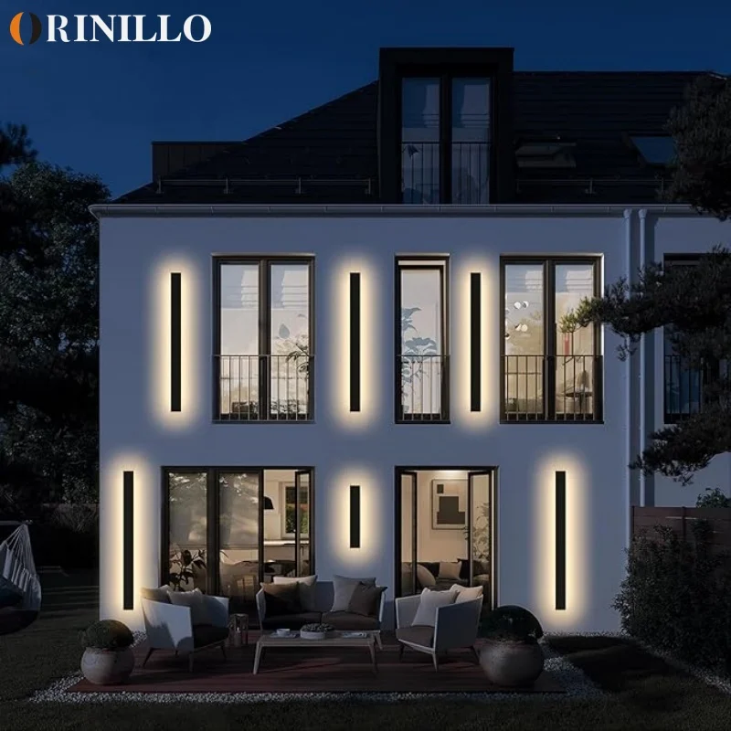 Lámpara de Pared LED Impermeable IP65, Lámpara de Pared Exterior Moderna para Jardín, Villa, Porche, Patio, Iluminación Exterior, 110V, 220V