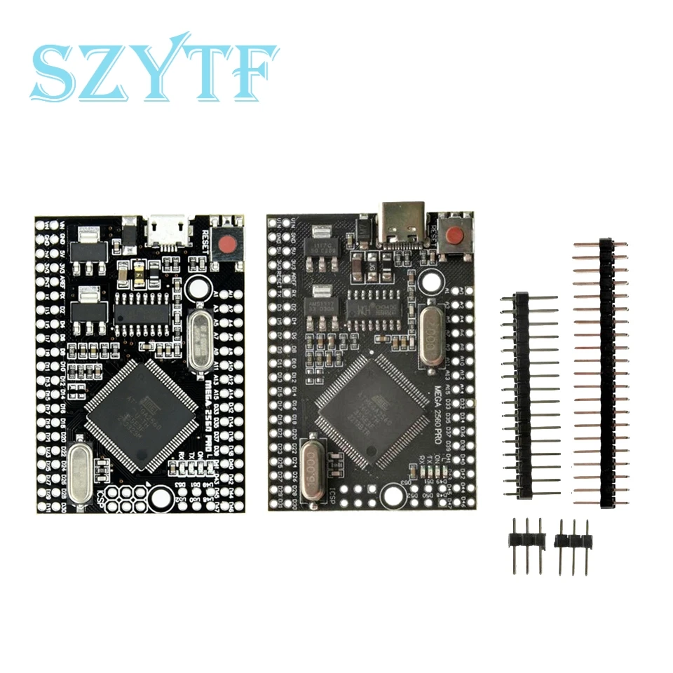 Mega2560 Mega 2560 PRO MINI 5V (integrado) CH340G ATmega2560-16AU MICRO TYPE-C con cabezales macho Compatible con Arduino Mega