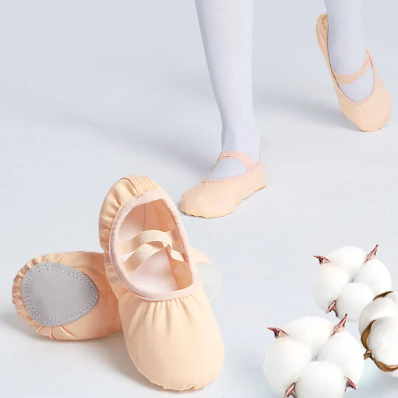 Zapatillas de Ballet para Niñas y Mujeres, Zapatos de Bailarina, Zapatillas de Ballet Planas de Lona con Suela Suave, Zapatillas de Baile para Niños, Zapatos de Práctica de Danza
