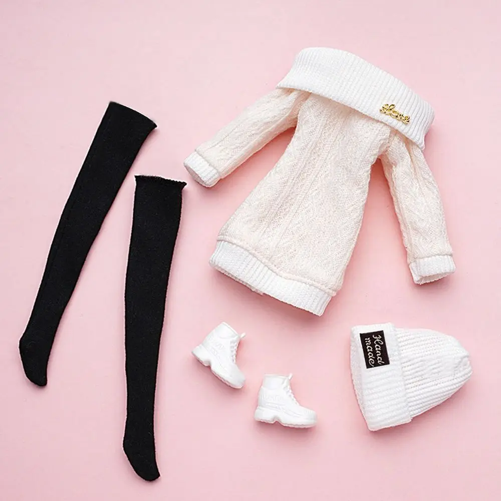 Conjunto de suéteres para muñecas, ropa informal, zapatos, sombreros, pantalones, ropa de invierno para niñas, accesorios de ropa para muñecas de 29 ~ 32cm, 1/6, 1 Juego