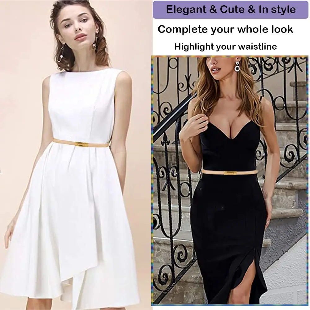 Cinturón ajustado de charol para mujer, cinturón ajustado de cuero genuino con hebilla de aleación ajustable para vestido, productos decorativos de lujo