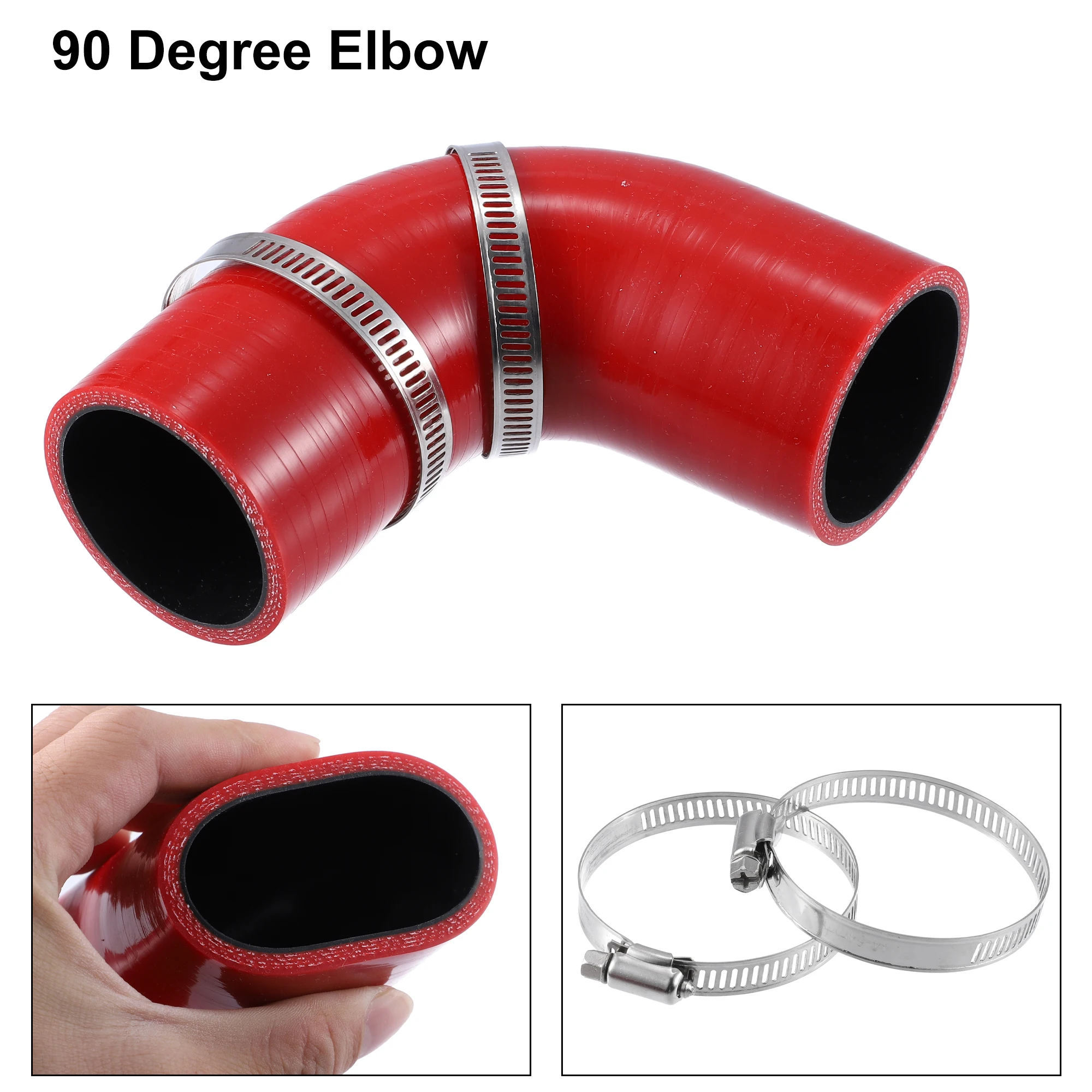 UXCELL Juego de Mangueras de Silicona para Coche, Codo de 90 Grados, 32/51/57/63/70/76/89MM ID, Acoplador de Admisión, Reductor de Tubo Intercooler para Seat Leon 1M