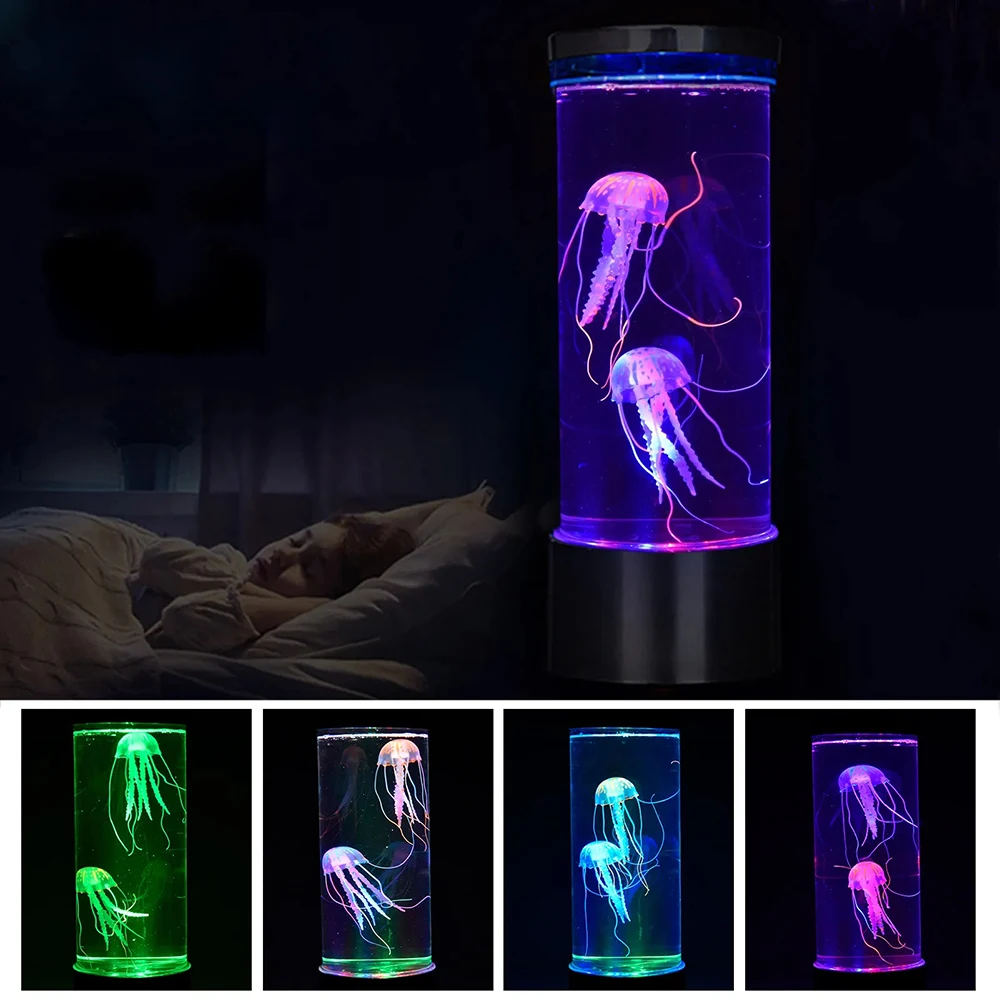 Lámpara de medusa que cambia de Color, luz nocturna de mesa alimentada por Usb/batería, regalo para niños, decoración del hogar y dormitorio, regalos de cumpleaños para niños y niñas