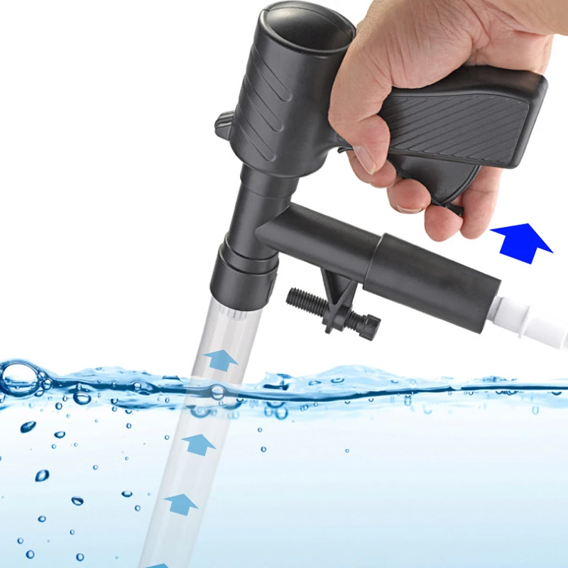 Bomba de cambio de agua para pecera de acuario, herramienta de limpieza de acuario, cambiador de agua al vacío, limpiador de grava y arena, bomba de filtro de sifón Manual