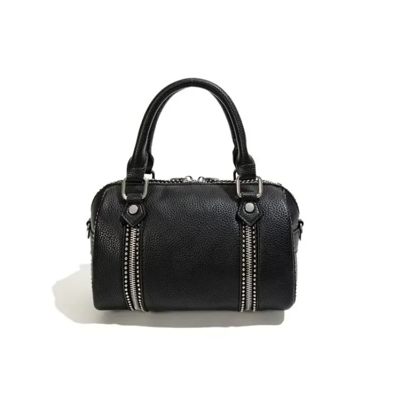 Bolso de Pañales de Cuero Clásico Vintage para Mujer, Elegante, de Color Sólido, Bolso de Viaje, Diseño Casual Único, Ideal para Espectáculos de Superestrellas