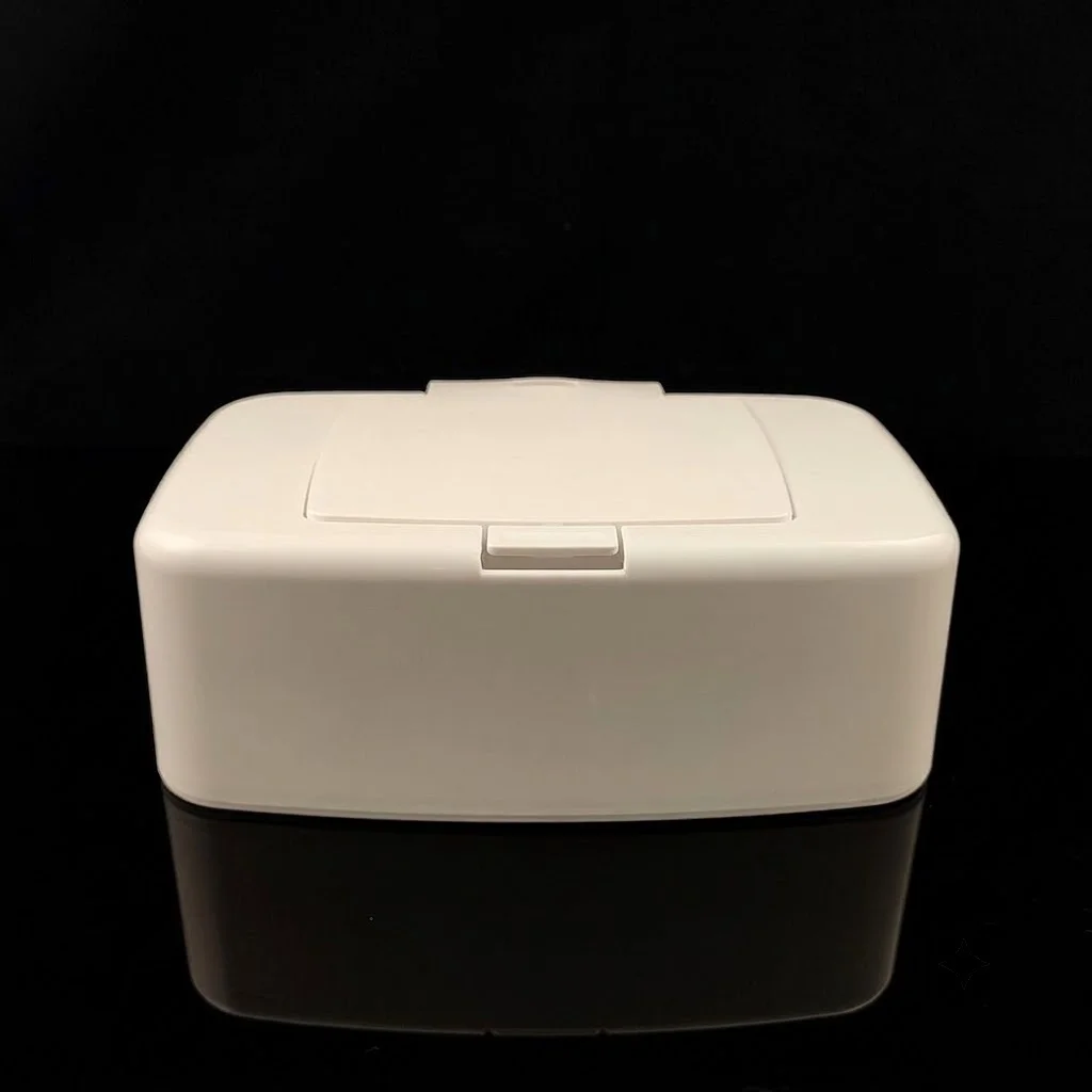 1 unidad de caja de toallitas húmedas tipo botón, caja de pañuelos para coche, caja de almacenamiento portátil para guantes desechables y toallitas húmedas, etc.