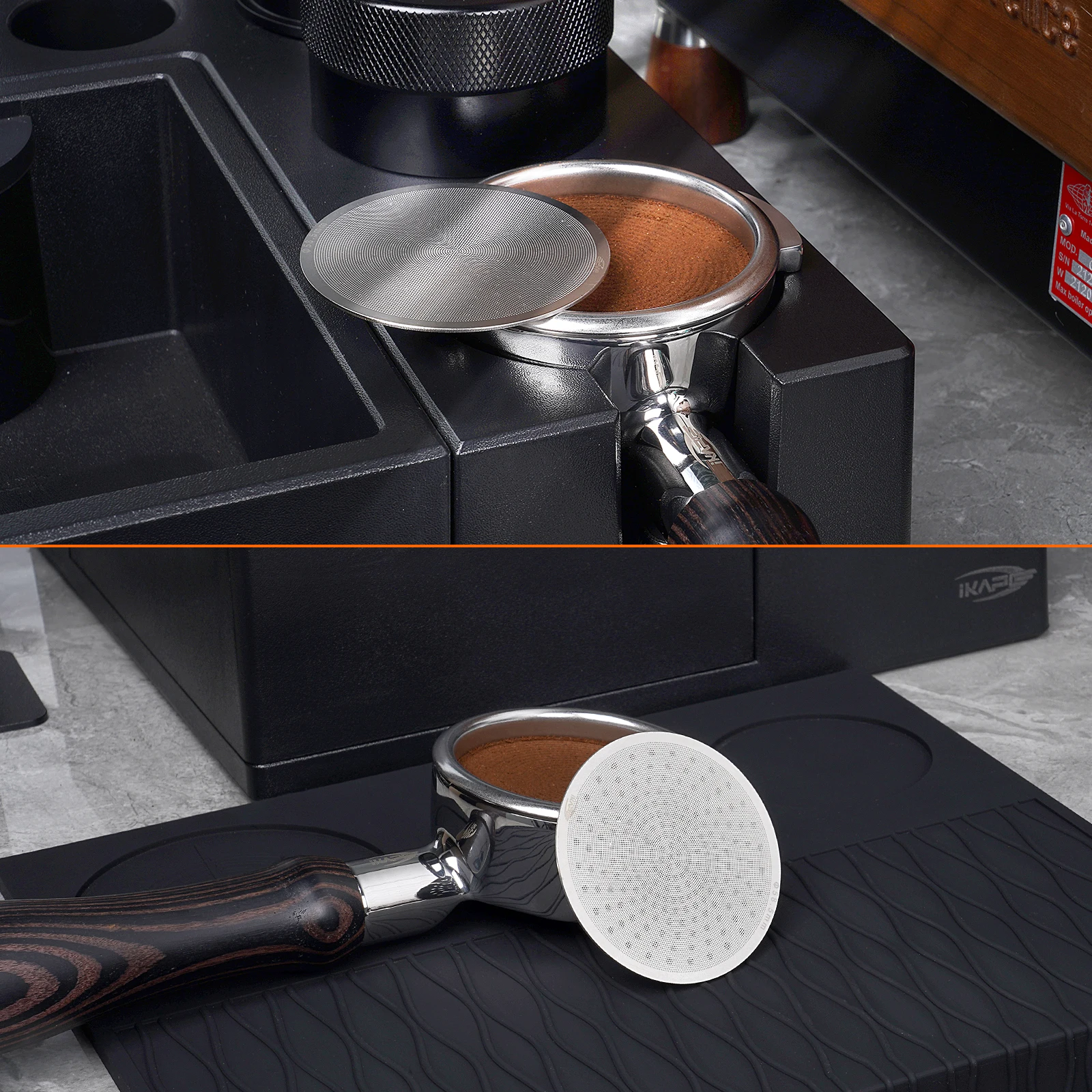 IKAPE Espresso Puck Screen V3, Filtro de Café Reutilizable de Metal Delgado y Ligero, Acero Inoxidable 316 de Grado Alimenticio