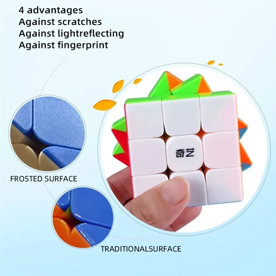 QiYi Speedcube Warrior S 3x3 Cubo mágico sin pegatinas profesional 3x3 rompecabezas de velocidad 3 × 3 Cubo mágico para niños para juegos