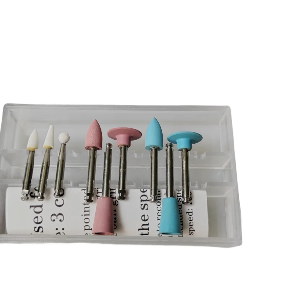 JUMTOP-Kit de pulido compuesto Dental, cabezal de rejilla de resina para pieza de mano de baja velocidad, fresa de pulido de dientes de goma
