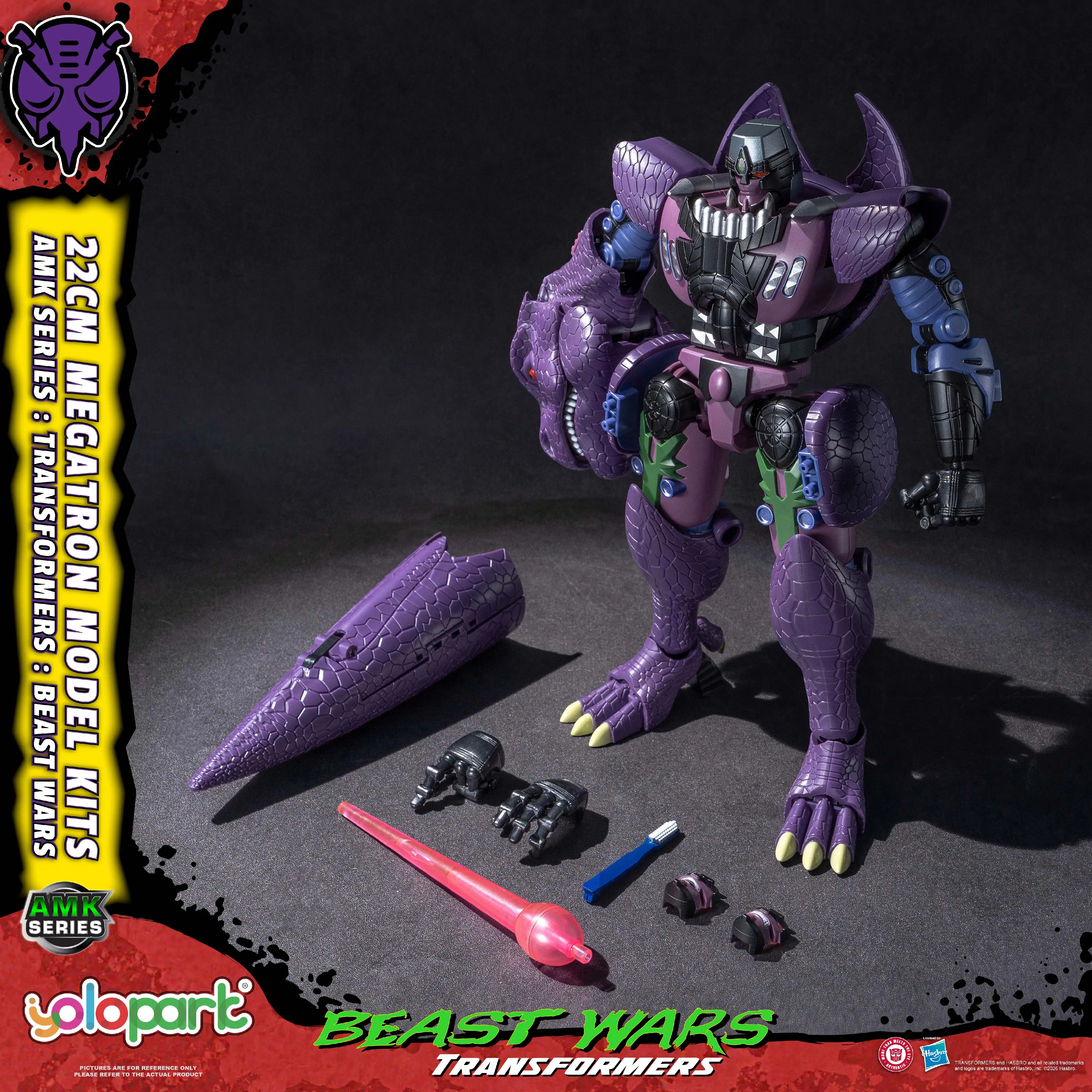 Yolopark Transfomer 22cm Serie AMK BEAST WARS Megatron Kit de Modelo Figura de Juguete