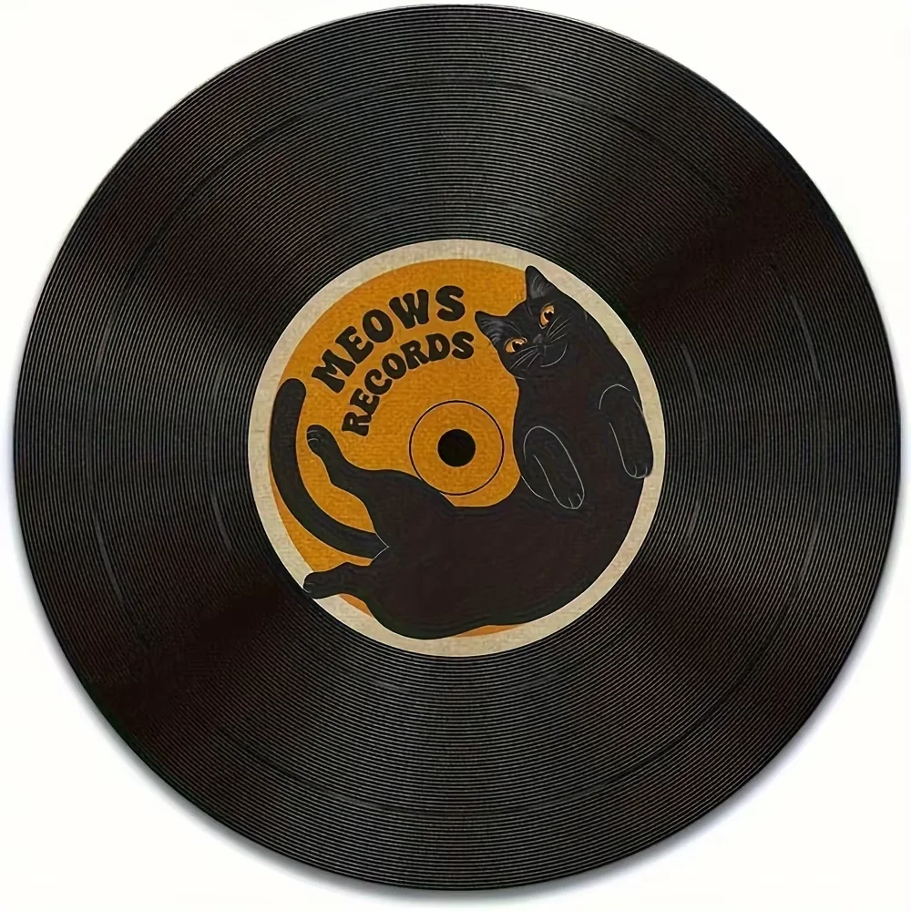 Alfombrilla de ratón con diseño de disco de vinilo vintage, de goma antideslizante y lavable, alfombrilla para ratón para el hogar, oficina, juegos, escritorio, accesorios para computadora portátil