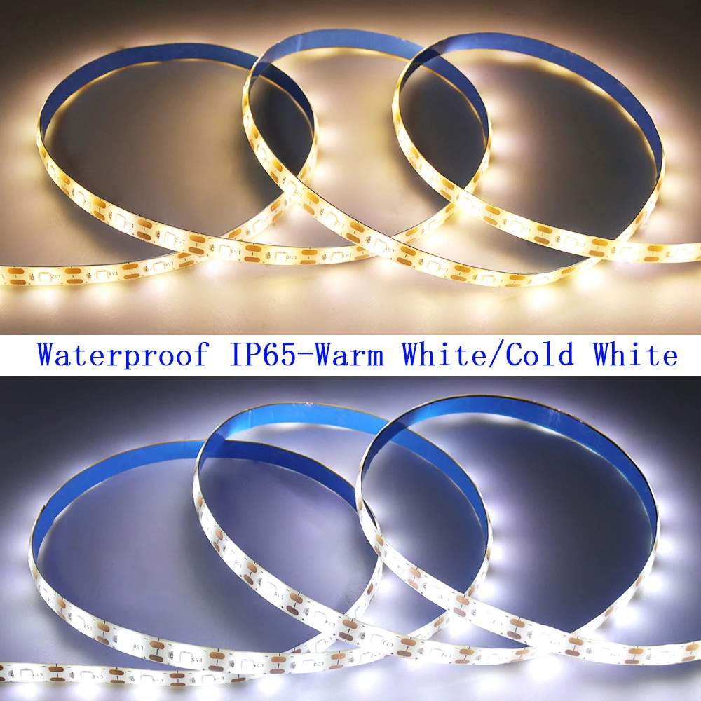 Tira de luces LED de 5V CC, batería USB SMD 2835 60LED con interruptor atenuador, blanco frío cálido, azul, impermeable, lámpara de luces de cinta flexible