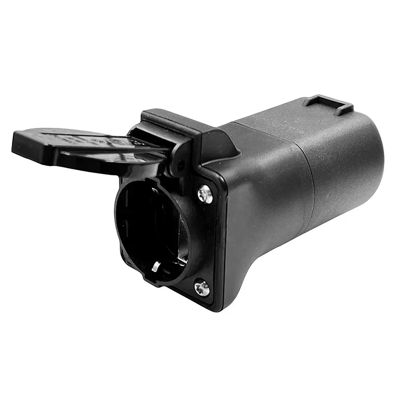 Adaptador de descarga para vehículos eléctricos de 470Ω TIPO 2 hembra a Schuko/enchufe universal para MGZS MG4 MG5 Marvel R (Requiere que el coche soporte V2L)