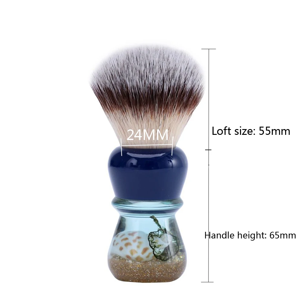 YAQI Atlantis-brocha de afeitar de pelo sintético para hombre, 24mm
