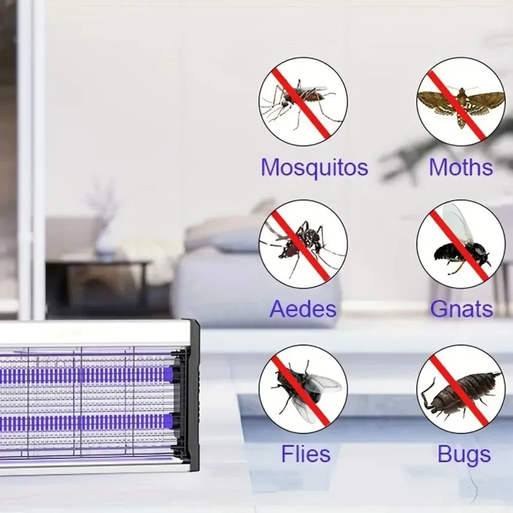 Joyinled Lámpara antimosquitos UV, trampa para moscas interior para el hogar, hotel, restaurante, mata insectos eléctrico con gancho para colgar económico