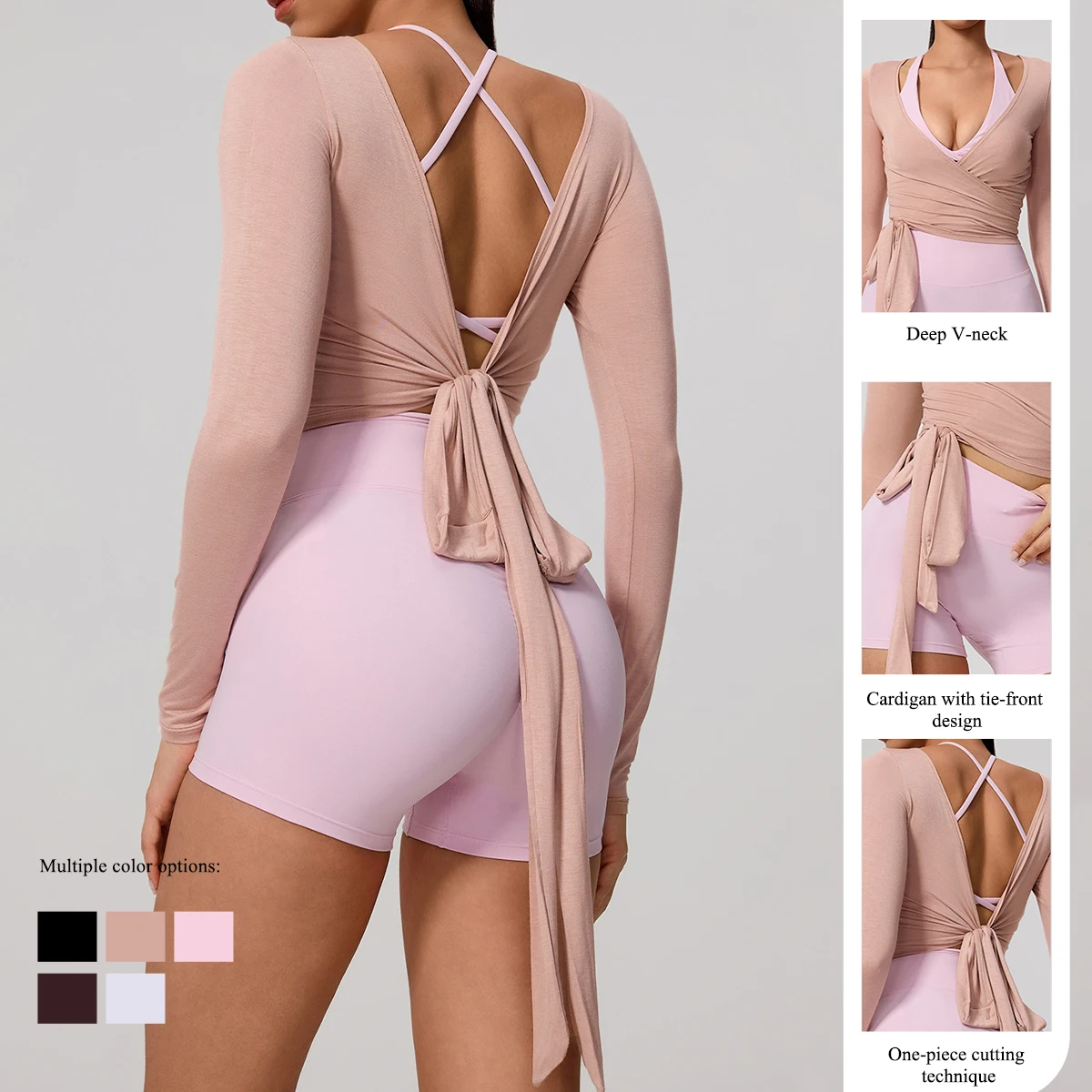 Nueva Ropa de Yoga de Verano para Mujer, Manga Larga, de Una Pieza, con Tirantes, Ropa de Entrenamiento Femenina, Top Deportivo Premium para Ballet, Top Deportivo para Gimnasio