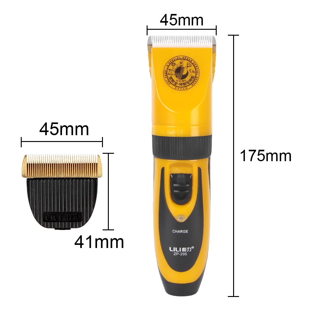 Cortadora de pelo para mascotas, tijeras eléctricas con hoja de cerámica para conejo, gato, cachorro, cortadora de pelo, juego de afeitadora