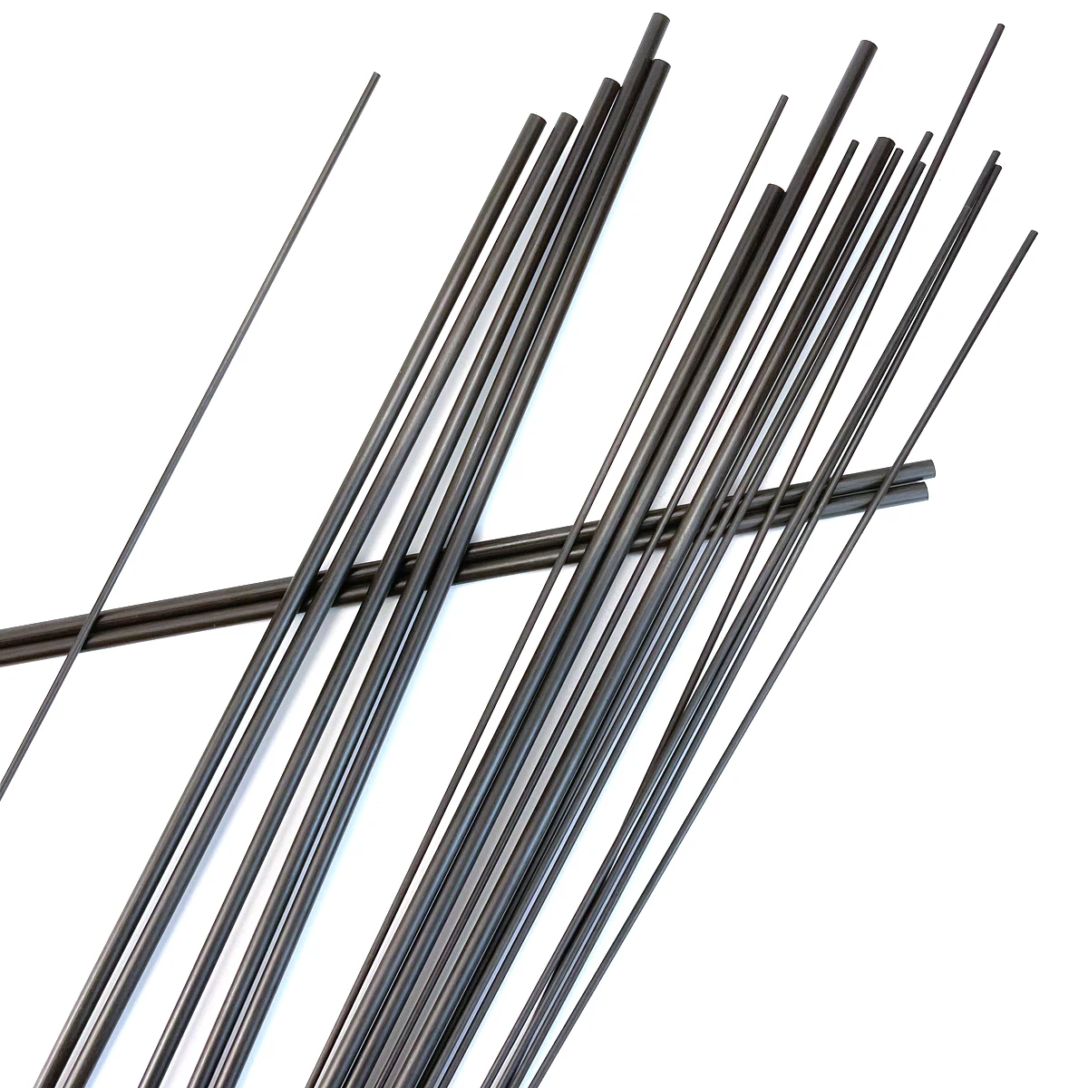 Varilla redonda de fibra de carbono, diámetro de 1MM, 2MM, 3MM, 4MM, 5MM, 6MM, 0,5 M, peso ligero de alta resistencia, accesorio compuesto DIY para avión RC