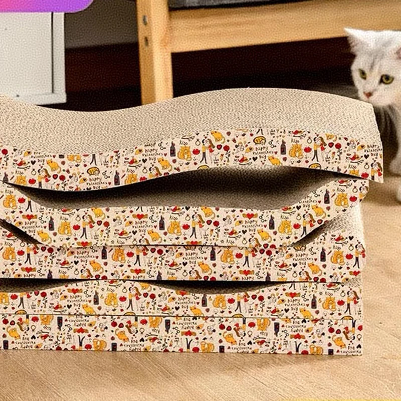 Juguetes para gatos, tablero rascador para gatos, almohadilla de cartón corrugado, clavos de molienda, muebles protectores interactivos, juguete rascador para gatos