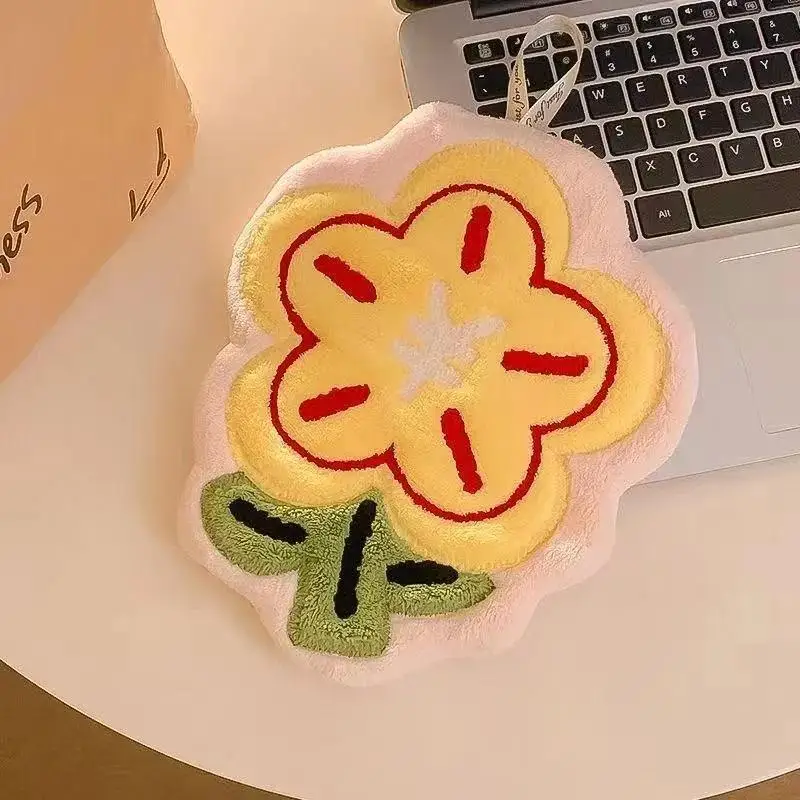 Nueva Toalla de Mano con Forma de Flor, Paño de Limpieza Súper Absorbente para Baño y Cocina, Toallita Colgante para Manos, Paño Grueso para Platos