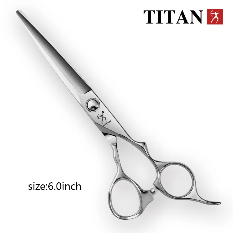 Tijeras de peluquería profesionales Titan de 6.0 pulgadas, de acero inoxidable VG10, para cortar y entresacar el cabello.