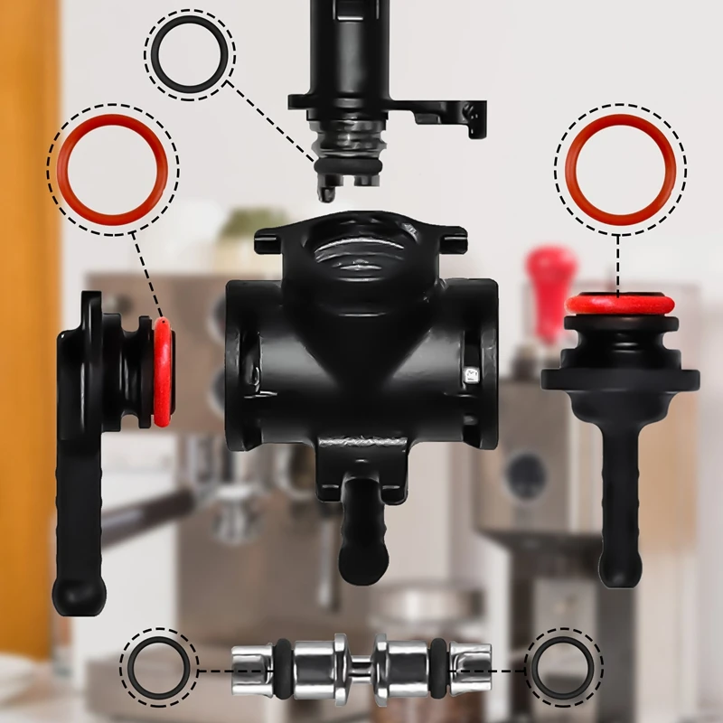 Kit de juntas tóricas de silicona para máquina de café Saeco Gaggia Spidem, grupo de elaboración de cerveza, conector de boquilla, accesorios de cocina, 15 Uds.