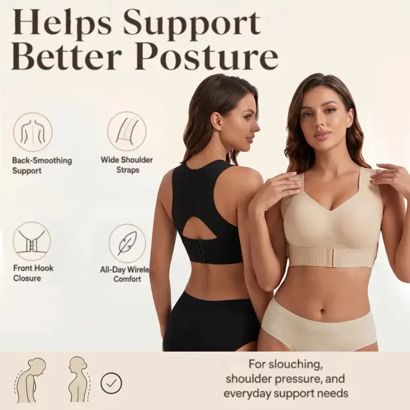 Sujetador deportivo de gel para mujer, corrector de postura, transpirable, con soporte, antideslizante, realce suave, copa completa, para yoga y uso diario