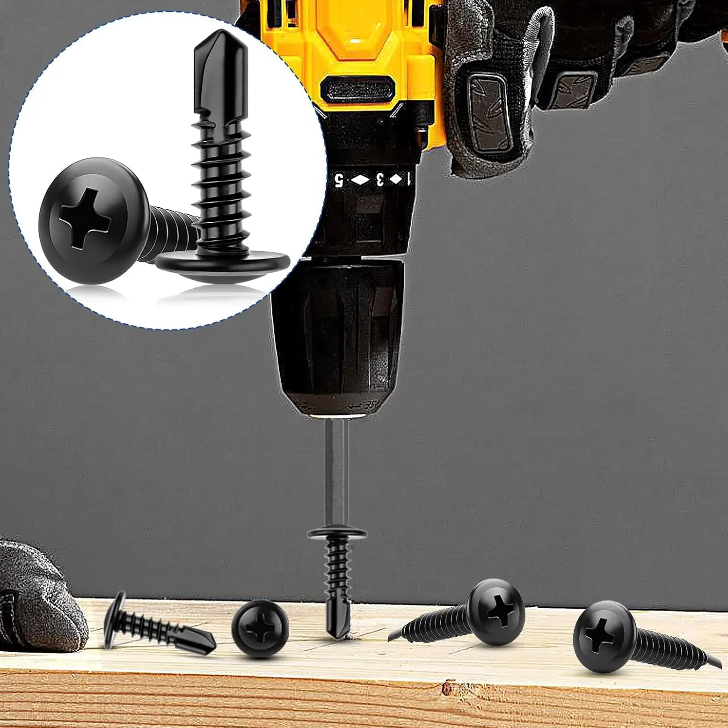 Tornillos autorroscantes de cabeza Phillips avellanada de acero inoxidable de alta resistencia para paneles de yeso, madera y muebles
