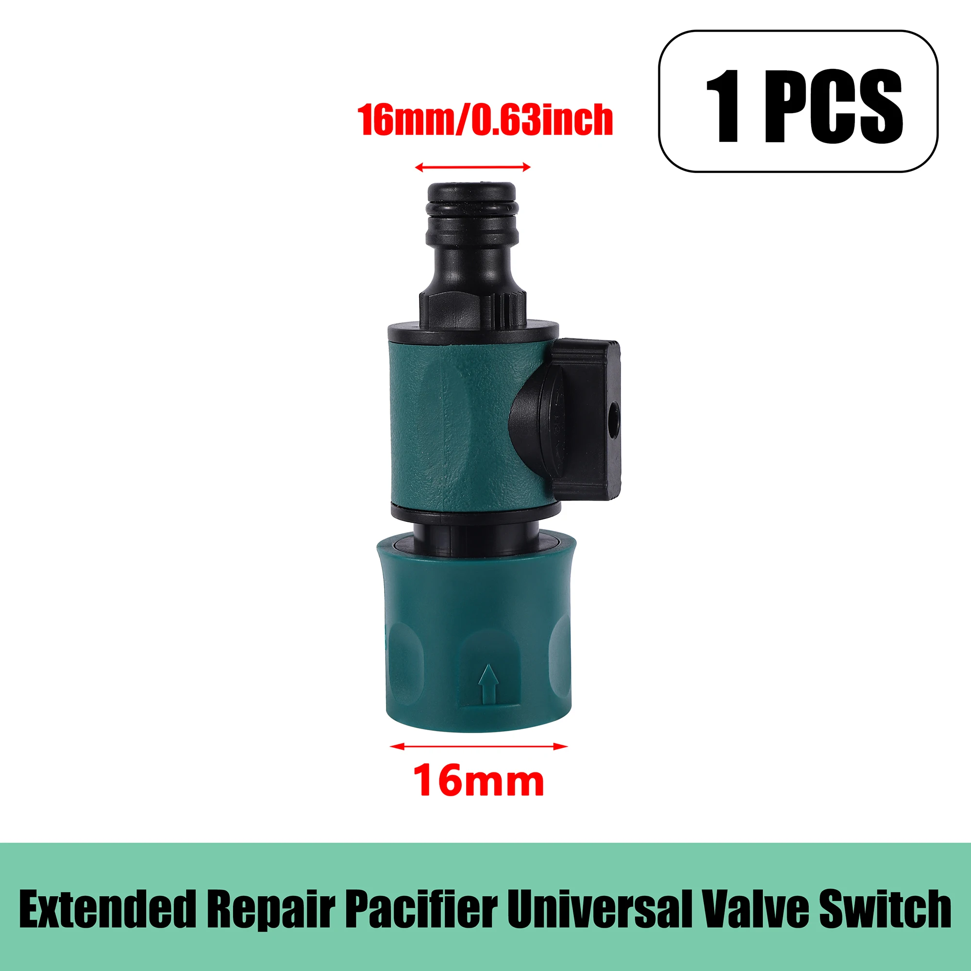 Válvula roscada de 3/4 "con conector de pezón de 16mm, válvula de cierre de manguera de jardín, adaptador de grifo desviador de manguera para lavado de coches, riego de jardín
