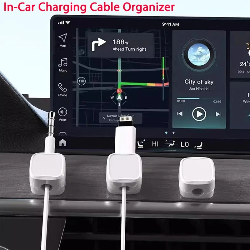 Soporte de Cable con Clip magnético, organizador de cables adhesivo para gestión debajo del escritorio, para el hogar y la Oficina